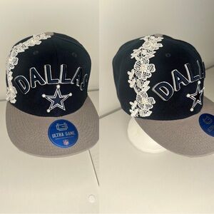 Dallas Cowboys Cap with Floral Design - Navy and Gray